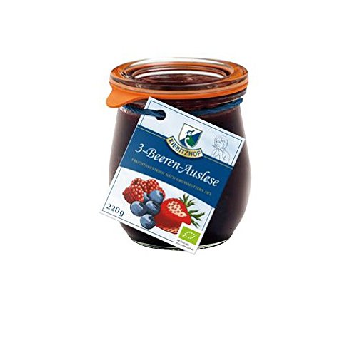 Kiebitzhof Fruchtaufstrich 3 Beeren Ausl., 3er Pack (3 x 220 g) von Kiebitzhof