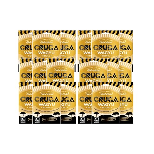 Kings Cruga Biltong Wagyu BIG BAG Paket - CRUGA Beef Jerky Mega Pack - 900g Trockenfleisch (36er Mega Mix Pack) von KINGS