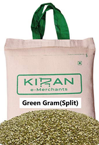 Kiran's Green Moong Dal (split), (Grüne Schälerbsenl)t Eco-friendly pack, 10 lb (4.54 KG) von KIRAN