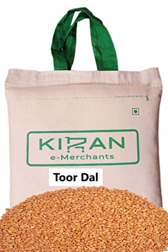 Kiran's Toor Dal, Halbe Straucherbsen Eco-friendly pack, 5 lb (2.27 KG) von KIRAN