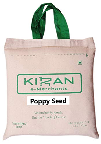 Kiran's poppy Seeds, (Weißmohn) Eco-friendly pack, 5 lb (2.27 KG) von KIRAN