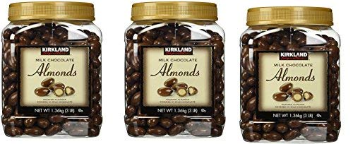 KIRKLAND SIGNATURE Milk Chocolate Roasted Almonds 3 LBS (48 Oz) JAR, AqwyrM 3 Pack von KIRKLAND SIGNATURE