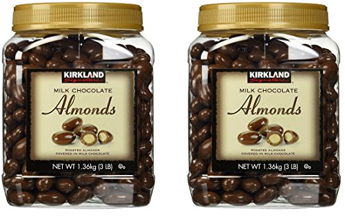 KIRKLAND SIGNATURE Milk Chocolate Roasted Almonds 3 LBS (48 Oz) JAR, vYnycl 2 Pack von KIRKLAND