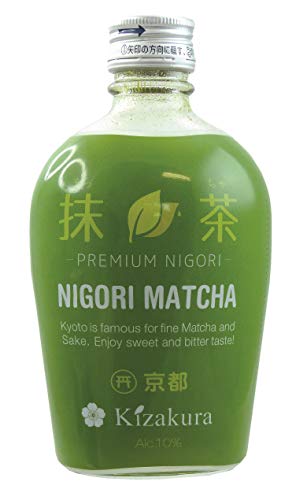 Kizakura "Matcha Nigorisake" – Sake trifft auf grünen Matcha Tee - Original Nigorisake aus Japan – 10 % Alkoholgehalt – 1 x 300 ml von KIZAKURA