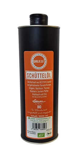 BIO! SCHÜTTELÖL bestes Olivenöl mit Kräutern und Gewürzen aromatisiert, mit leichter Knoblauchnote. DE-ÖKO-006 1000ml in umweltschonender Weißblechdose. BIO! SCHÜTTELÖL bestes Olivenöl mit Kräutern und Gewürzen aromatisiert, mit leichter Knoblauchnote. DE-ÖKO-006 1000ml in umweltschonender Weißblechdose. von oleum crete