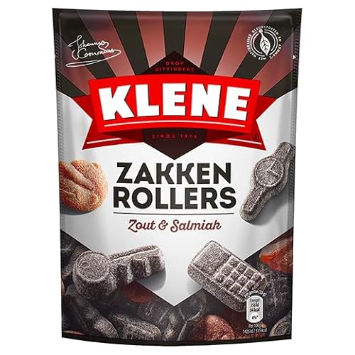 Klene Zakken Rollers I Lakritzmischung I Salzig & Salmiak I Zout & Salmiak I 210g von KLENE