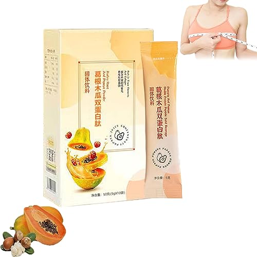 Papaya Double Protein Peptide Solid Drinks,Papaya Tee für Brustvergrößerung,Bio Papaya Blatt Teebeutel,Papaya Extract Bust Lifting Tea,Breast Enhancement Tea (1Box/10pcs) von KLOUYHTY