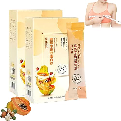 Papaya Double Protein Peptide Solid Drinks,Papaya Tee für Brustvergrößerung,Bio Papaya Blatt Teebeutel,Papaya Extract Bust Lifting Tea,Breast Enhancement Tea (2 Box/20pcs) von KLOUYHTY