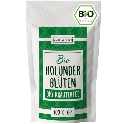 Bio Holunderblüten gerebelt - 100 Gramm Holunderblüten Tee by KLUIZ von KLUIZ