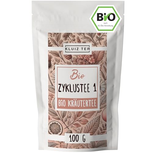 Bio Zyklustee 1-100 Gramm I Zyklus Tee 1 mit Beifußkraut, Himbeerblätter und Rosmarin und weitereren Frauen Kräutern I Herbal Tea by KLUIZ TEA von KLUIZ