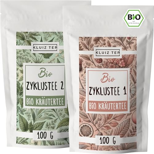 Zyklustee 1 und 2 Set - 200g I 100% natürlich aus Biologischem Anbau by KLUIZ TEA von KLUIZ