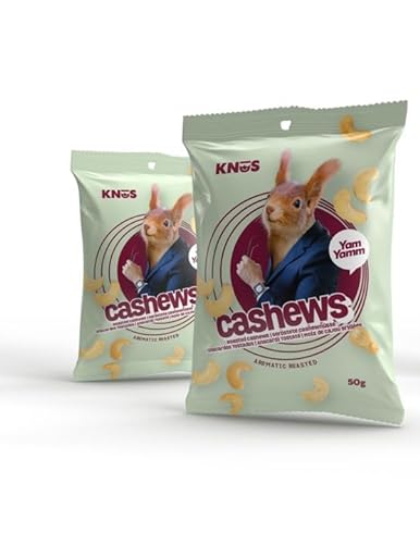 KNÜS® Geröstete Cashews 50gr | 10er Pack (10 x 50gr) | Gesunder Snack | Kleine Packungen für unterwegs von KNÜS
