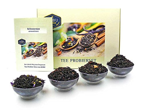 »Aroma Schwarztee« Probier-Set mit vier Sorten von KOBU-TEE