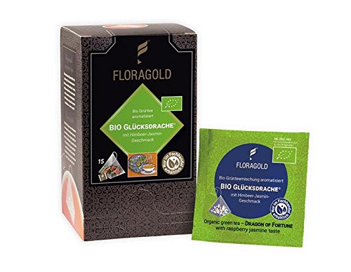 BIO Grüntee »Glücksdrache« Floragold Pyramiden-Teebeutel 1 Pack von KOBU-TEE