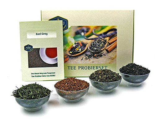 »Earl Grey« Probier-Set mit vier Sorten von KOBU-TEE