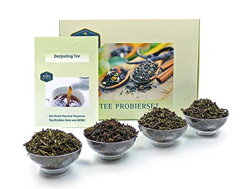 »Schwarztee Darjeeling« Probier-Set mit vier Sorten von KOBU-TEE