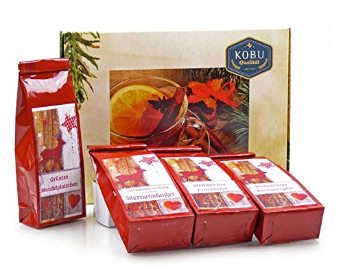 »Weihnachtstee« Geschenk-Set mit vier Sorten von KOBU-TEE