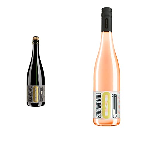 KOLONNE NULL Cuvée Blanc No.01 Prickelnd - Alkoholfrei - Edition Freiherr von Gleichenstein - Alkoholfrei Sekt (1 x 0.75l) & Null Rosé Still - Alkoholfreier Wein trocken Alkoholfrei (1 x 0.75 l) von KOLONNE NULL