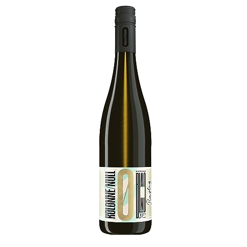 Riesling alkoholfreier Wein (1 x 0,75 L) KOLONNE NULL | Weißwein trocken & alkoholfrei | Vegan & kalorienarm von KOLONNE NULL