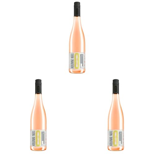 KOLONNE NULL Rosé Wein alkoholfrei (1 x 0,75 L) Rosé aus der Provence trocken & ohne Alkohol - Vegan & kalorienarm (Packung mit 3) von KOLONNE NULL