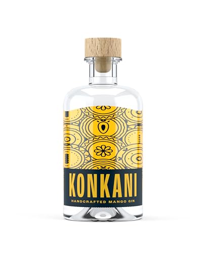 KONKANI Mango Infused Gin - 1 x 0.5l handcrafted, fruchtiger Premium Gin 42% vol von KONKANI