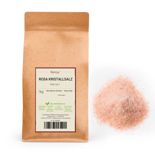 Kamelur 1kg Rosa Kristallsalz fein – feines Steinsalz ohne Zusätze, ideal für die Salzmühle von Kamelur