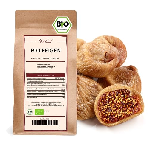 Kamelur Bio Feigen Getrocknet (1kg) Unbehandelte Feigen Bio ohne jegliche Zusätze von Kamelur