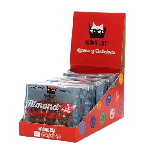 Kookie Cat Mandel & Schokolade - Vegane Cookies Einzeln Verpackt, Glutenfrei, Sojafrei, Bio, Mandel & Hafer - 12 X 50g Multipack Kookie Cat Mandel & Schokolade - Vegane Cookies Einzeln Verpackt, Glutenfrei, Sojafrei, Bio, Mandel & Hafer - 12 X 50g Multipack von KOOKIE CAT