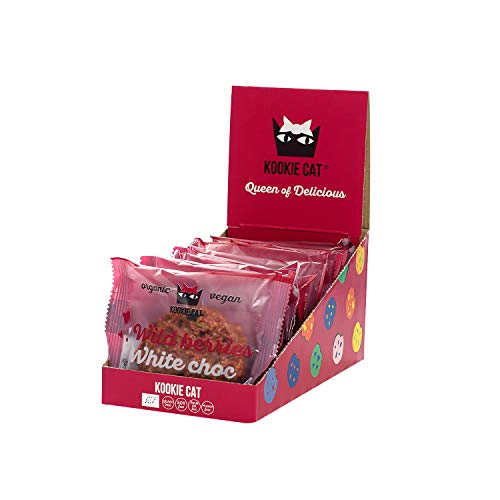 Kookie Cat Wildbeeren - Vegane Cookies Einzeln Verpackt Glutenfrei Sojafrei Bio Mandel & Hafer - 12 X 50g Multipack von KOOKIE CAT