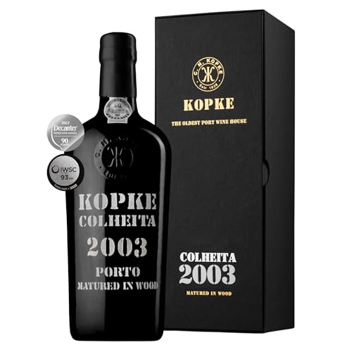 Kopke Portwein Tawny Colheita 2003 - Portwein Rot, Süßer Dessertwein | Elegante Geschenkverpackung, ideal für Alkohol Geschenke für Männer und Frauen | 0,75l und 20% Vol. Kopke Portwein Tawny Colheita 2003 - Portwein Rot, Süßer Dessertwein | Elegante Geschenkverpackung, ideal für Alkohol Geschenke für Männer und Frauen | 0,75l und 20% Vol. von KOPKE
