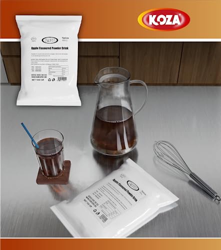 KOZA Instant Getränkepulver im Beutel 1000gr | Pulver für Heiß oder Kalt Getränk | Türkischer Tee | Ice Tea Pulver | Eistee | Krümeltee | Früchtetee | Cay | Teepulver | Oralet | (Apfel) von KOZA