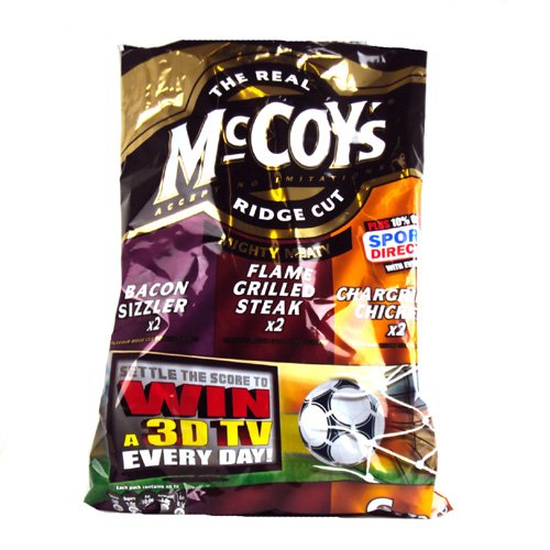 McCoy's Mighty Meaty Chips, 6 x 30 g von KP