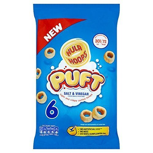 Hula Hoops Puft Salt And Vinegar 6 x 15g Bags - British by KP von KP
