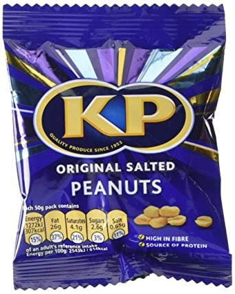 KP Original Erdnüsse Gesalzen - 50g - 8er-Packung von KP