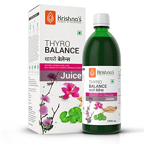 KRISHNA'S HERBAL & AYURVEDA Krishna'S Thyro Balance Juice - Rich In Vitamins, Minerals And Fiber. Natural Ayurvedic Formulation - Sugar Free Juice With No Added Color Or Flavor - 1000Ml (Pack Of 1) von KRISHNA'S HERBAL & AYURVEDA