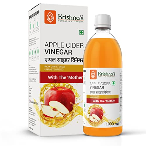 Krishna's Apple Cider Vinegar 1000 ml | Raw, Unfiltered, Unpasteurized | with the Mother von KRISHNA'S HERBAL & AYURVEDA