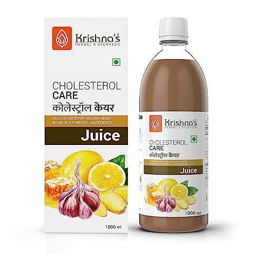 Krishna's Herbal & Ayurveda Cholesterol Care Juice - 1000 ml | Contains Honey with Apple Cider Ginger Garlic, Sugar Free, Helps in Digestion Heart Health, Health Drink, Made in India von KRISHNA'S HERBAL & AYURVEDA