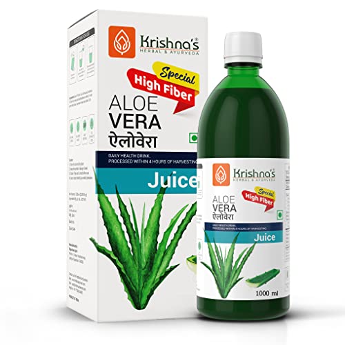 Krishna's Special Aloe Vera High Fiber Juice - 1 l (Pack of 1) | From Deserts of Rajasthan | Sugar free | Daily Health Drink | Rejuvenates Skin and Hair von KRISHNA'S HERBAL & AYURVEDA