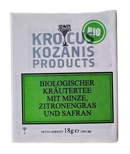 Tee KROCUS KOZANIS 18g Organic Herbal Tea mit Minze, Zitronengras und Safran von KROCUS KOZANIS