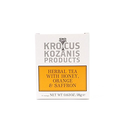 Krocus Kozanis Kräutertee mit Honig, Orange & Safran 10 Teebeutel von KROCUS