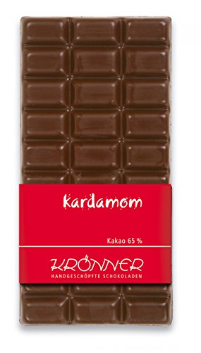 Krönner Kardamom 65% / 100g Tafelschokolade Krönner Kardamom 65% / 100g Tafelschokolade von KRÖNNER KAFFEEHAUS . KONDITOREI . CHOCOLATIER GARMISCH-PARTENKIRCHEN