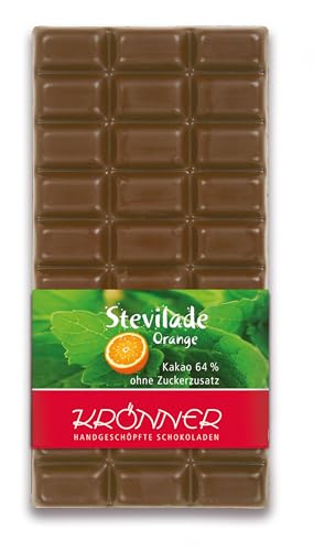 Krönner Stevia-Schokolade Zartbitter 64% Orange/ 100g Tafelschokolade Krönner Stevia-Schokolade Zartbitter 64% Orange/ 100g Tafelschokolade von KRÖNNER KAFFEEHAUS . KONDITOREI . CHOCOLATIER GARMISCH-PARTENKIRCHEN
