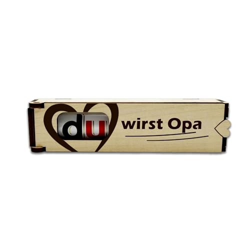KS Laserdesign Schokoriegel Geschenkbox Holz - du wirst Opa - Geschenke für den besten Opa der Welt, Überraschung Kleinigkeit Mitbringsel Geschenkidee OHNE DUPLO von KS Laserdesign