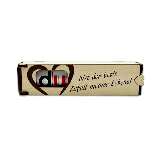 KS Laserdesign Schokoriegel Geschenkbox aus Holz - du bist der beste Zufall meines Lebens - Kleinigkeiten Geschenke für Frauen & Männer, Freund, Jahrestag, Valentinstag, Geburtstag OHNE Duplo KS Laserdesign Schokoriegel Geschenkbox aus Holz - du bist der beste Zufall meines Lebens - Kleinigkeiten Geschenke für Frauen & Männer, Freund, Jahrestag, Valentinstag, Geburtstag OHNE Duplo von KS Laserdesign