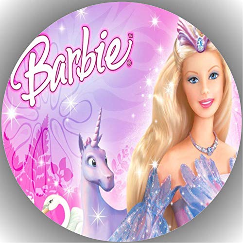 Fondant Tortenaufleger Tortenbild Geburtstag Barbie K5 von KTD