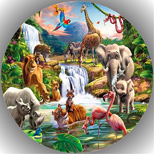 Fondant Tortenaufleger Tortenbild Geburtstag Dschungeltiere K6. Fondant Tortenaufleger Tortenbild Geburtstag Dschungeltiere K6. von KTD