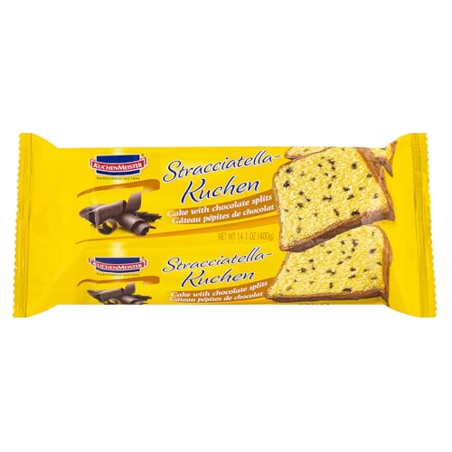 KuchenMeister Stracciatella Kuchen 400 g | Saftiger Stracciatella Kuchen | feine Schokosplittern | leicht und locker im Geschmack | (1 x 400 g) von Kuchen Meister