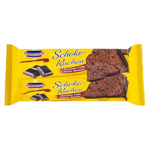 KuchenMeister Schokoladen Kuchen 400 g | Saftig, dunkler Rührkuchen | leckere Schokostücken | Premiumsnack | Vegetarisch, Halal | 1 x 400 g von Kuchen Meister