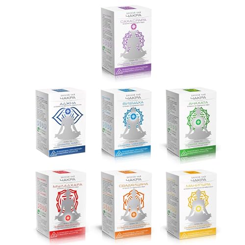 7 Pack Chakra Tea Set 140 Bags | All Chakra Series Packs Herbal Infusions 210g von KUKER
