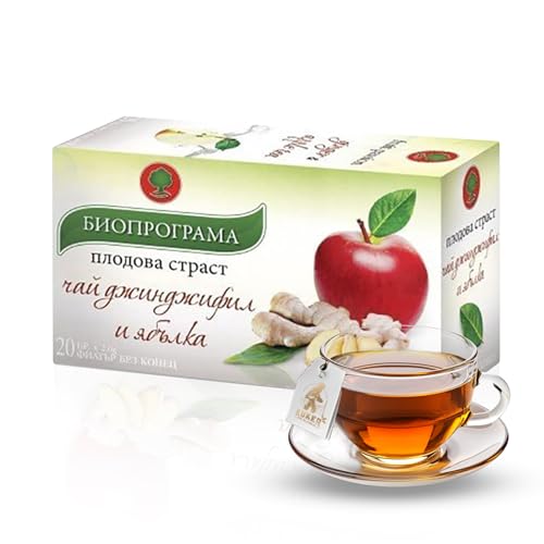 Ingwer Apfeltee Mix 30g | Bioprogramme Fruit Series Mix 20 Beutel 40g von KUKER